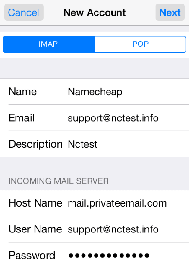 cài đặt email trên iPhone