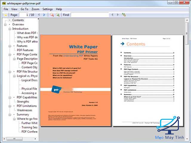 Phần mềm Sumatra PDF đọc file pdf
