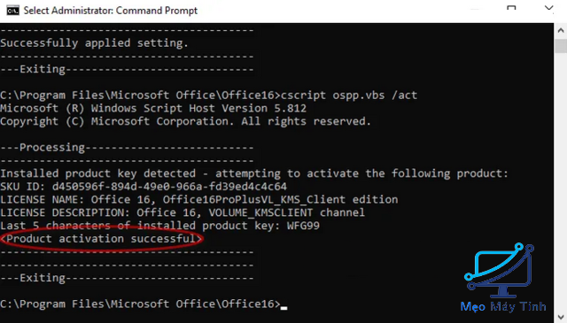 kích hoạt office 365 bằng Command Prompt-4