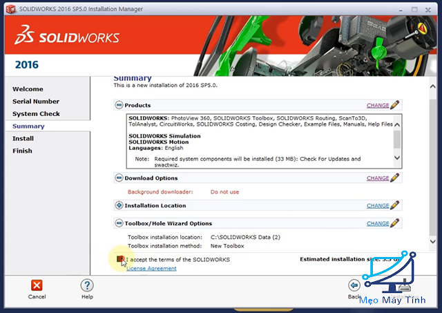 Cài Đặt Phần Mềm SolidWorks 2016 bước 10