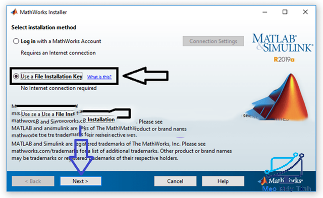 cài đặt MATLAB 2019 bước 1