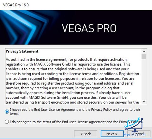Cài đặt Sony Vegas Pro Full Crack 3