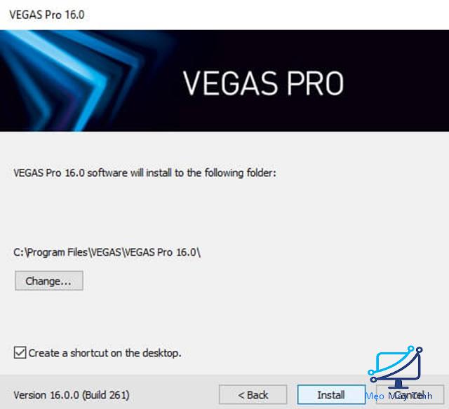 Cài đặt Sony Vegas Pro Full Crack 5