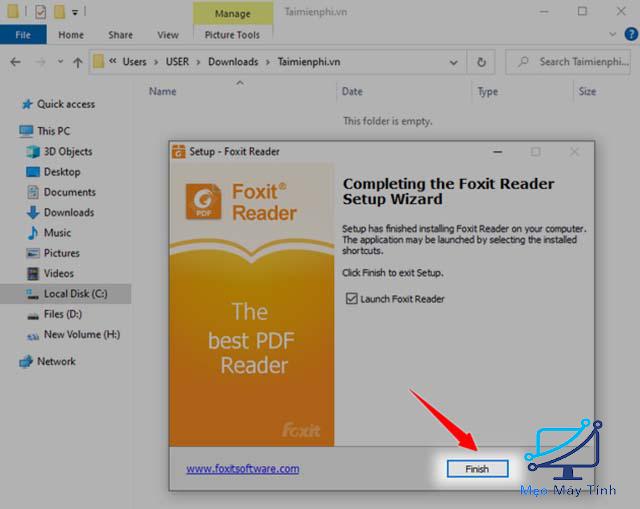 Cài đặt phần mềm Foxit Reader bước 8