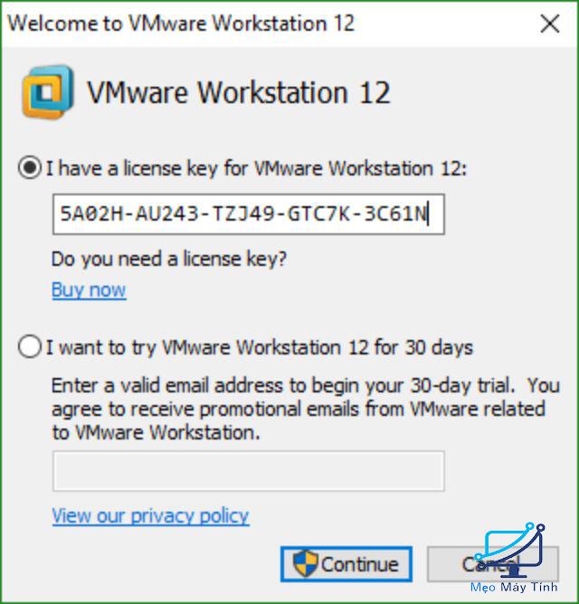 cài đặt VMware Workstation 12 bước 8