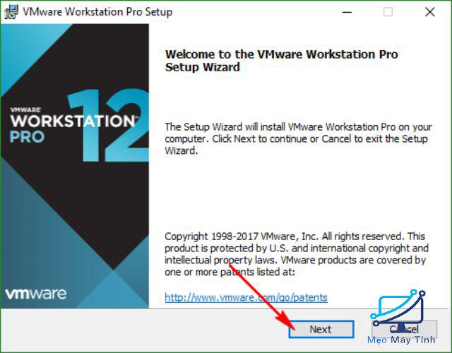 cài đặt VMware Workstation 12 bước 1