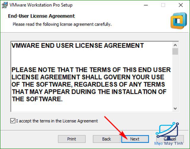 cài đặt VMware Workstation 12 bước 2