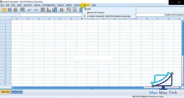 Giao diện của SPSS 20