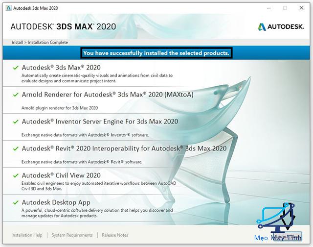Hướng dẫn cài đặt 3DS Max 2020-6
