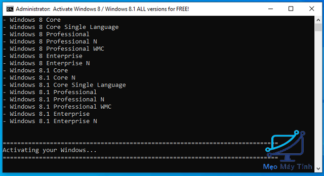 Active Windows 8.1 pro bằng CMD 4