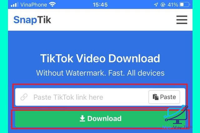 Dùng Snaptikk.app tải video TikTok về điện thoại bước 2