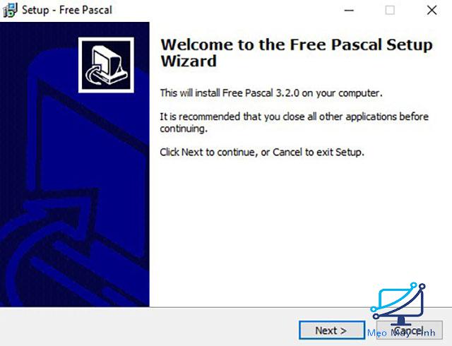 cài đặt Free Pascal 1