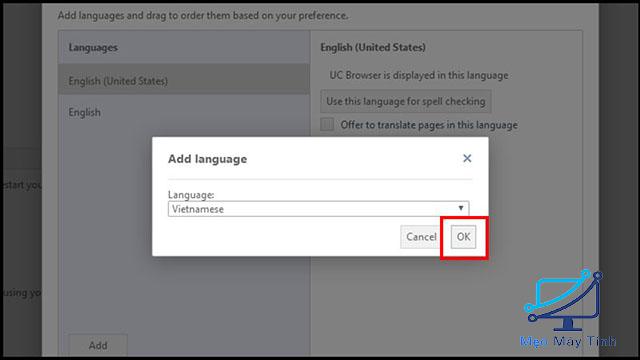 Cách cài tiếng Việt trên UC Browser cho máy tính 7