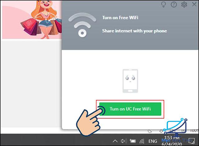 Cách phát WiFi trên máy tính bằng UC Browser 3