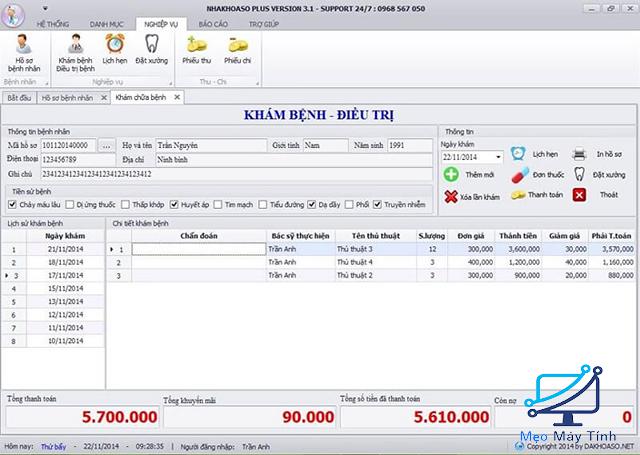 Phần mềm quản lý nha khoa nhakhoasoplus
