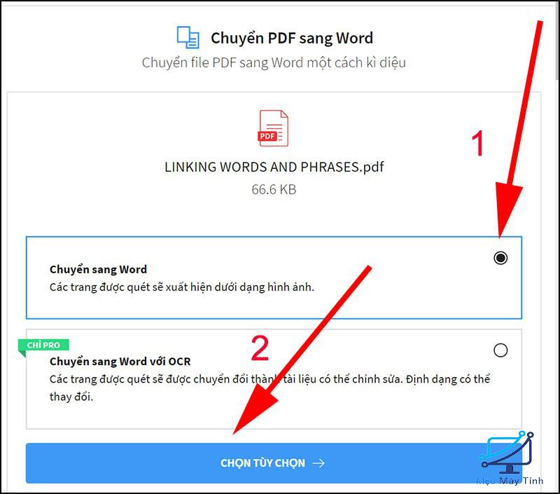 Chuyển file pdf sang word
