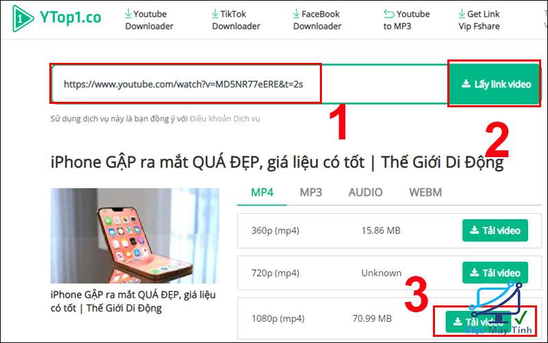 Cách tải video trên youtube về máy tính